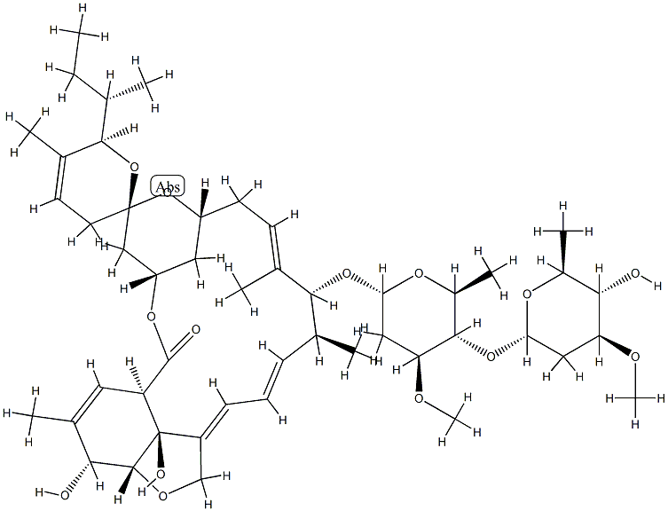 (13R)-5-O-Demethylavermectin A(sub 1a) hydrate 化学構造式