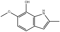 1H-Indol-7-ol,6-methoxy-2-methyl-(9CI) Struktur