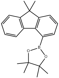 4 - boric acid pinacol ester - 9, 9 - dimethyl fluorene Struktur