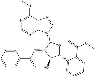 6-Methoxy-9-(2-O,5-O-dibenzoyl-β-D-arabinofuranosyl)-9H-purine Structure