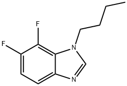1-ブチル-6,7-ジフルオロ-1,3-ベンズイミダゾール 化学構造式