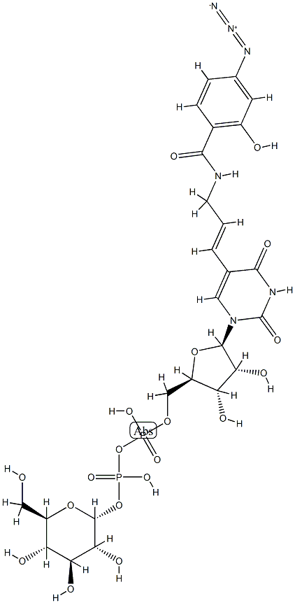 5-(3-(4-azidosalicylamide)allyluridine)- 5'-diphosphoglucose Structure