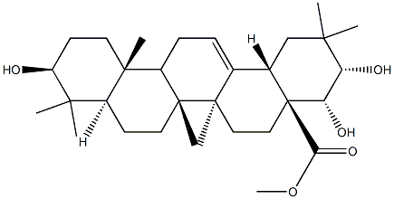 3β,21α,22α-Trihydroxyolean-12-en-28-oic acid methyl ester 结构式