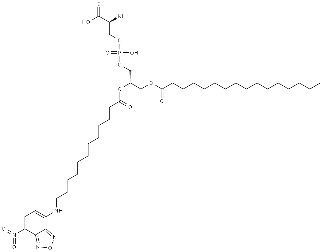 (1-Palmitoyl-2-nbd-aminododecanoyl)phosphatidylserine 结构式