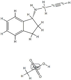甲磺酸雷沙吉兰-13C3, 1391052-18-8, 结构式