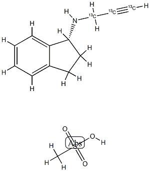 甲磺酸雷沙吉兰-13C3,1391052-18-8,结构式