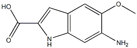 1H-Indole-2-carboxylicacid,6-amino-5-methoxy-(9CI) Struktur