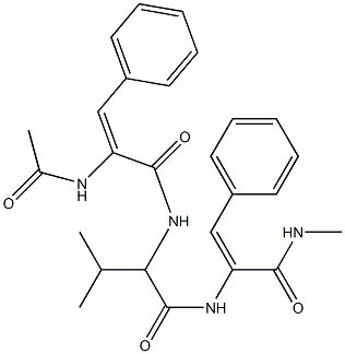acetyl-dehydrophenylalanyl-valyl-N-methyldehydrophenylalaninamide 结构式