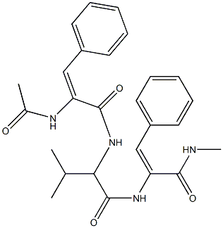 acetyl-dehydrophenylalanyl-valyl-N-methyldehydrophenylalaninamide Structure