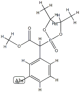 (Diethoxy-phosphoryl)-(3-bromo-phenyl)-acetic acid methyl ester 化学構造式