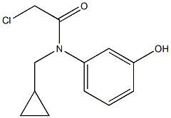 2-chloro-N-(cyclopropylmethyl)-N-(3-hydroxyphenyl)acetamide Struktur