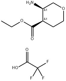 顺式-3-氨基四氢-2H-吡喃-4-甲酸乙酯三氟乙酸盐, 1398504-24-9, 结构式