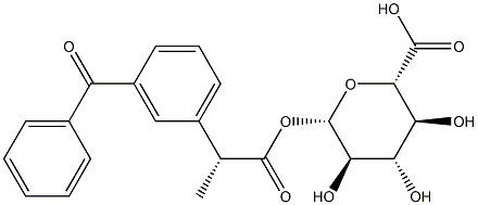 (R)-ケトプロフェングルクロニド 化学構造式