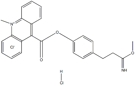4-(2-methoxycarbonimidoylethyl)phenyl 10-methyacridinium-9-carboxylate Structure