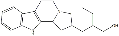 β-Ethyl-2,3,5,6,11,11b-hexahydro-1H-indolizino[8,7-b]indole-2-(1-propanol) Structure