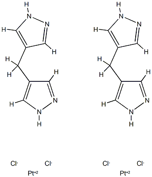 bis(4,4'-dipyrazolylmethane-N,N')-bis(dichloroplatinum II),140657-78-9,结构式