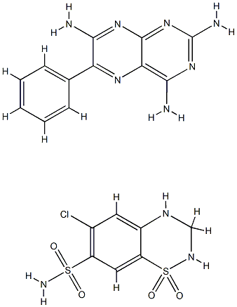 hydrochlorathiazide-triamterene,14124-50-6,结构式