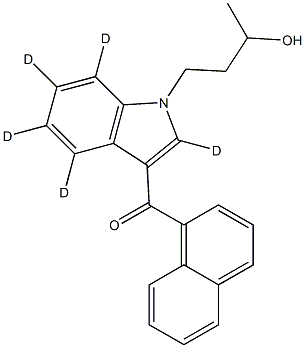 (±)-JWH 073 N-(3-hydroxybutyl) metabolite-d5,1413427-47-0,结构式