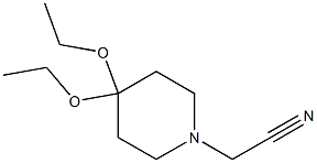 1-Piperidineacetonitrile,4,4-diethoxy-(9CI) Structure