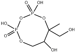 2-methyl-butan-1,2,3,4-tetraol-2,4-cyclopyrophosphate Structure