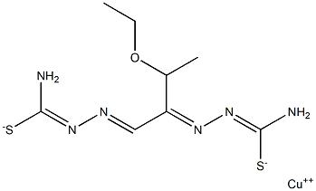 3-ethoxy-2-oxobutyraldehyde bis(thiosemicarbazonato)copper(II) Structure