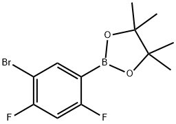 2,4-Difluoro-5-bromophenylboronic acid piancol ester Structure