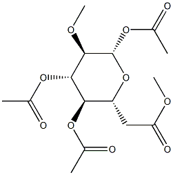 2-O-Methyl-β-D-glucopyranose tetraacetate Structure