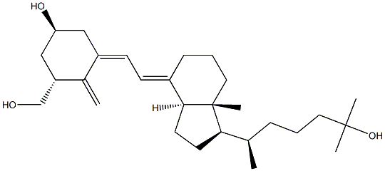1-hydroxymethyl-3-norhydroxy-3,25-dihydroxyvitamin D3,142508-68-7,结构式