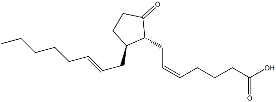 (+)(-)-8,12-trans-9-oxo-prosta-5,14-dienoic acid 结构式