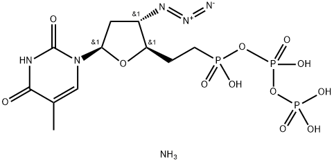 3'-azido-3',5'-dideoxythymidine-5'-methylphosphonic acid diphosphate Structure