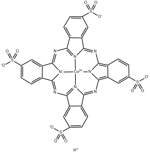 tetrahydrogen [29H,31H-phthalocyanine-2,9,16,23-tetrasulphonato(6-)-N29,N30,N31,N32]cobaltate(4-)  化学構造式