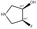 3-Pyrrolidinol, 4-fluoro-, (3R,4S)-rel- Structure