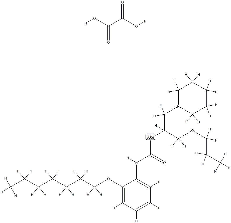 oxalic acid, [1-(1-piperidyl)-3-propoxy-propan-2-yl] N-(2-heptoxypheny l)carbamate Structure