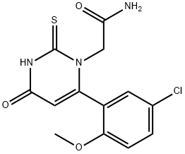 1435467-37-0 2-チオキソ-4-オキソ-6-(2-メトキシ-5-クロロフェニル)-1,2,3,4-テトラヒドロピリミジン-1-アセトアミド