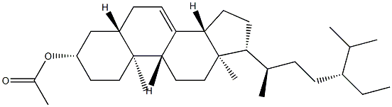 5α-Stigmast-7-en-3β-ol 3-acetate Structure