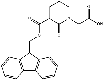 3-N-FMOC-氨基-2-氧代哌啶-1-乙酸,1447607-51-3,结构式