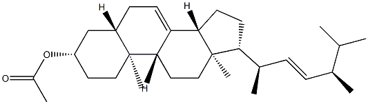 5α-Ergosta-7,22-dien-3β-ol acetate,1449-60-1,结构式