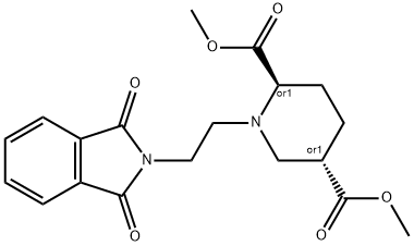 2,5-Piperidinedicarboxylic acid, 1-[2-(1,3-dihydro-1,3-dioxo-2H-isoindol-2-yl)ethyl]-, 2,5-diMethyl ester, (2R,5S)-rel-,145011-61-6,结构式