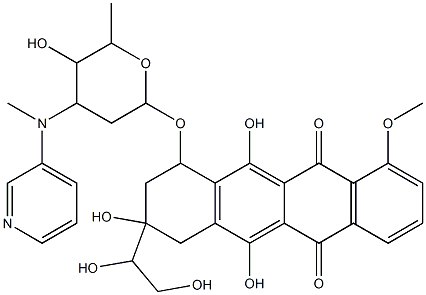 N-(3-pyridylmethyl)dihydroepidoxorubicin Struktur