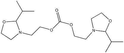 3-Oxazolidineethanol, 2-(1-methylethyl)-, carbonate (2:1) (ester) Struktur