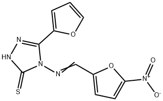4-(5-nitrofurfurylideneamino)-3-(furan-2)-5-mercapto-1,2,4-triazole,146173-56-0,结构式