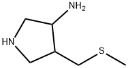 3-Pyrrolidinamine,4-[(methylthio)methyl]-(9CI) 结构式