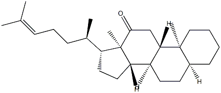 5β-コレスタ-24-エン-12-オン 化学構造式