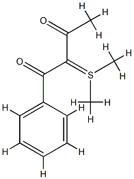 2-(dimethyl-lambda~4~-sulfanylidene)-1-phenyl-1,3-butanedione 化学構造式