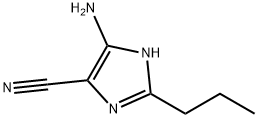 1H-Imidazole-4-carbonitrile,5-amino-2-propyl-(9CI) 化学構造式