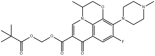 ofloxacin pivaloyloxymethyl ester 化学構造式