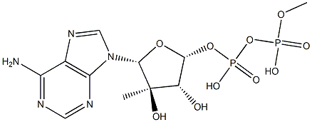 2'C-methyladenosine 5'-diphosphate 结构式