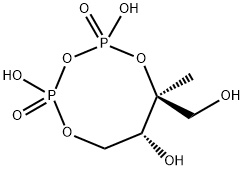 2-C-Methyl-D-erythritol 1,2-cyclophosphate 4-phosphate Structure