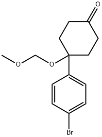 4-(4-溴苯基)-4-(甲氧基甲氧基)环己酮,1523365-96-9,结构式