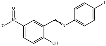 2-{[(4-iodophenyl)imino]methyl}-4-nitrophenol 结构式